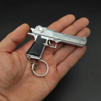 High Quality Metal Pistol Gun Miniature Model Alloy Empire 1:3 Shell Ejection Keychain Model Ornament Christmas Kids Toy