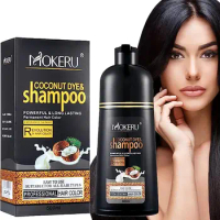 Mokeru 3 in 1 Color Shampoo Permanent Long Lasting Hair Color Dye Shampoo for Women and Men