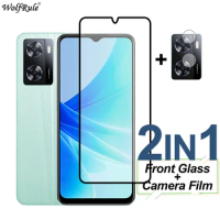 Full Cover Tempered Glass For OPPO A57S A57 A56S A58 A58X A1X A77 A56 A55 A54S Screen Protector Prot