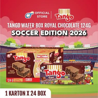Tango Wafer Royal Chocolate 124 Gram [1 Karton isi 24 pcs] - Soccer Edition 2026