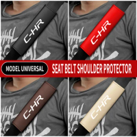 1PC Leather Car Seat Belt Shoulder Protector Cover Safety Belt Padding Pad For Toyota CH-R CHR Seat Belt Decoration Accessories