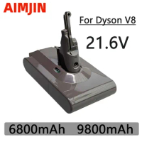Suitable for Dyson V8 replaceable battery 21.6 V 6800/9800 mAh wireless portable Dyson V8 vacuum cleaner battery