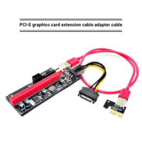 Alloy PCI Express Riser Card USB 3.0 Cable PCI-E 1X to 16X 4Pin 6Pin Power Adapter for GPU Mining Miner Accessories