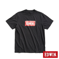 EDWIN 精裝書本LOGO短袖T恤-男款 黑色 #丹寧服飾特惠