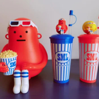 Exclusive Sticky Monster Lab SML Popcorn Bucket Red Monster Extra Size Figure Creative Decoration Limited Edition Designer Toy