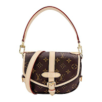 Louis Vuitton LV路易威登 Saumur BB 帆布兩用馬鞍包(M46740-咖)