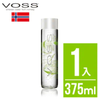 【VOSS 芙絲】即期品:萊姆薄荷風味氣泡水375ml玻璃瓶(最佳賞味期限至2022/01/09)