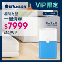【Blueair百變小方】清淨機抗PM2.5過敏原空氣清淨機 BLUE PURE 231(15-25坪)