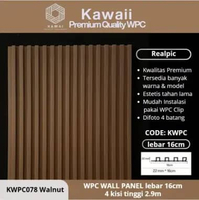 Wall Panel WPC Wood Premium 2.9 meter x 15.5cm dekorasi dinding | Panel Kayu 3D READY MEDAN KWPC078 