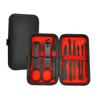 10pcs Professional Stainless Steel Manicure & Pedicure Set - Heavy-Duty Foldable Nail Care Kit with 