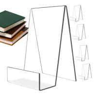 Clear Book Stand Transparent Stand Shelf Window Counter Display Reading Stand Book Display Holder for Displaying Pictures