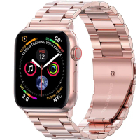 【AHOYE】38/40mm Apple Watch 不鏽鋼金屬錶帶 玫瑰金