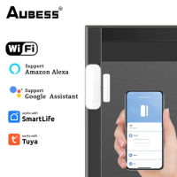 Tuya Smart WiFi Door Sensor Window Sensor Door Magnetic Alarm Detector Independent Sensor Smart Home Work With Alexa Google Home