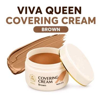 VIVA Covering Cream Faundation Mekap Wajah Glowing Tahan Air brown