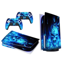 Custom Skull Design PS5 Disc Skin Sticker Decal Cover for PS5 Standard Console &amp; Controllers PS5 Disk Skin Sticker Vinyl