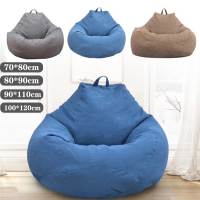 bean bag【ONSALE】SML XL sofa bean Stylish Bedroom Furniture Solid Color Single Bean Bag Lazy Sofa Cover DIY Filled Inside (No Filling)