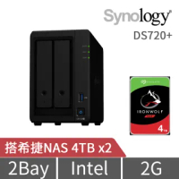 【搭希捷 4TB x2】Synology 群暉科技 DS720+ 網路儲存伺服器