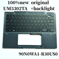 100%New US English For ASUS UM5302 UM5302T UM5302TA laptop keyboard Palmrest Assembly WITH backlight 90NB0WA1-R30US0