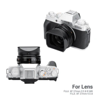 JJC Metal Lens Hood Sun Shade for Fujifilm XF 27mm f/2.8 R WR Lens for Fujifilm XT5 XT4 XT3 XT30 XH2S XE4 XS10 Replaces LH-XF27