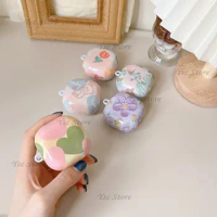 Flower Bear PC Hard Shell for Samsung Galaxy Buds 2 Pro/ Live Case Cute Bluetooth Earphone Protective Sleeve Buds 2 Pro Cover