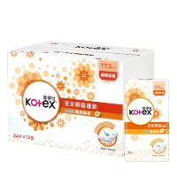 【Kotex 靠得住】12包17.5cm 安全瞬吸護墊(24片x12包)