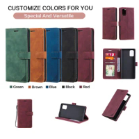 For Samsung Galaxy S24 Ultra S23 FE S22 S21 Plus S20 S10 Note 20 10 Plus 9 8 Wallet Anti-theft Brush Leather Flip Phone Case