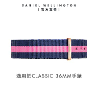 Daniel Wellington DW 錶帶 Classic Winchester 18mm粉藍織紋錶帶-玫瑰金 DW00200033
