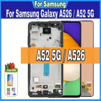 Tested 6.5" Display for Samsung Galaxy A52 5G Lcd A526 A526B Display Touch Screen with Frame for Samsung A52 5G Replacement