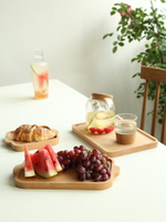 木質托盤 實木盤字長方形 干果盤子木碟木制蛋糕盤小茶盤創意餐盤