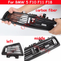 For BMW 5 F10 F11 F18 520i 523i 525i 528i 535i Carbon Fiber Rear Left Right Central Air Conditioning AC Vent Outlet Grille Panel