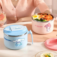 【SANRIO 三麗鷗】凱蒂貓美樂蒂304不鏽鋼大容量泡麵碗(附餐具 大耳狗)