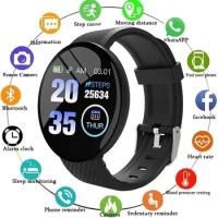 D18 Waterproof Color Round Screen Smart Bracelet Heart Rate Blood Pressure Sleep Monitor Walking Exercise Fitness Smart Watch