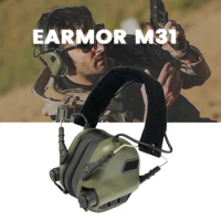 EARMOR M31 NRR22dB Tactical Headset Military Shooting Noise Canceling Headphone Hearing Protector - Foliage Green