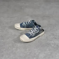Sepatu BALENCIAGA LOGO PARIS SPLASH DENIM BLUE MULES SNEAKER 100% ORIGINAL 39