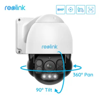 Reolink RLC-823A PoE IP Camera PTZ 8MP Pan/Tilt Zoom Human/Car Detection 2-way Audio Security Camera