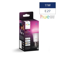  [飛利浦原裝行貨2年保養]Philips Hue 彩光藍牙智能燈泡 with matter 丨11W A60 E27｜支援Google Home｜燈光氣氛 | 1100  