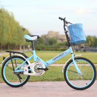 WOLFACE 20 Inch Foldable Adult Bicycle Primary And Secondary School Student Bicycle With Basket Road Bicycle Leisure Bicycle New
