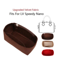 For SPEEDY Nano 20 Velvet Insert Bag Organizer Makeup Handbag Travel Storage Organizer Inner Purse Cosmetic Toiletry bags