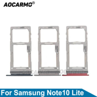 Aocarmo For Samsung Galaxy Note 10 Lite Sim Card Dual Sim Tray Holder Slot Note10 lite N770 Replacement Parts
