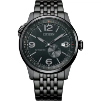 【CITIZEN 星辰】Mechanical 酷黑時尚機械腕錶 42mm(NJ0147-85E)