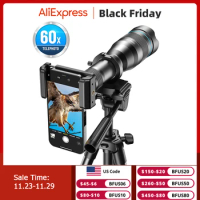 APEXEL 60X Mobile Phone Telescope Lens astronomical Telephoto zoom lens With Extendable tripod for iPhone Samsung all Smartphone