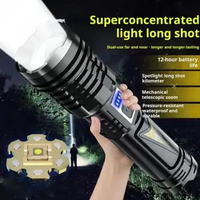 Senter LED Super Terang Berdaya Tinggi Jarak Jauh Anti Air Senter LED 20000 Lumens Original USB C Re