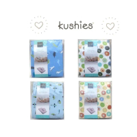 【kushies】純棉棉絨嬰兒床床包 71x132 cm(適合-床墊厚度25cm/春秋冬&冷氣房)