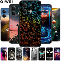 For Redmi Note 13 5G Global Case Animals TPU Soft Silicone Phone Cover for Xiaomi Redmi Note13 Pro 5G Protector Shells Cool Wolf
