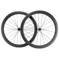 Carbon Fibre Wheels Road Bike 700C Disc Brake Barrel Shaft Hubs Fat Rim 30mm 45mm 50mm 60mm 88mm Bicycle Wheelset