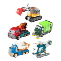 【Playful Toys 頑玩具】電動拆裝玩具車(多款任選 挖土機 垃圾車 工程車 吊車 玩具車 電動 拆裝 兒童禮物)
