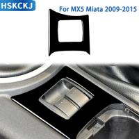 For Mazda MX5 Miata 2009-2015 Accessories Car Black Interior Central Power Window Control Switch Frame Trim Sticker Plastic