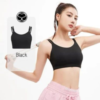 Elena Double Strap Sports Bra BH Olahraga Yoga Pilates Tennis Padel L Elena Black