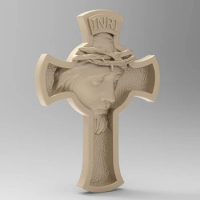 Cross Jesus 3D STL Model Religion Jesus for CNC Router Artcam Aspire Cut3d 3D Printer Bas Relief_61