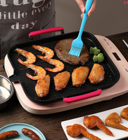 烤盤 電磁爐烤盤麥飯石燒烤盤家用不粘無煙韓式烤肉鍋鐵板燒烤煎盤商用